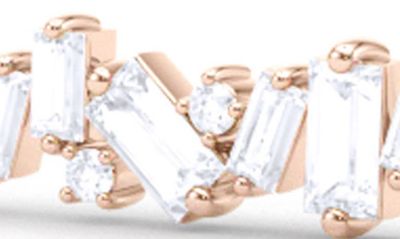 Hautecarat Baguette & Round Lab Created Diamond Pendant Necklace In 18k Rose Gold