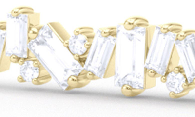 Hautecarat Baguette & Round Lab Created Diamond Pendant Necklace In 18k Yellow Gold