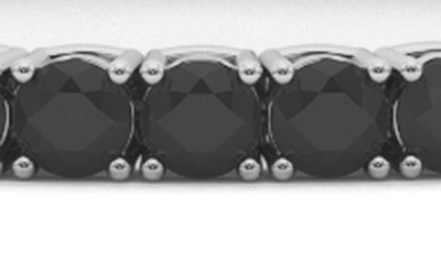Shop Hautecarat Lab Created Black Diamond Tennis Bracelet In 18k White Gold