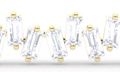 Shop Hautecarat Baguette Lab Created Diamond Pendant Necklace In 18k Yellow Gold