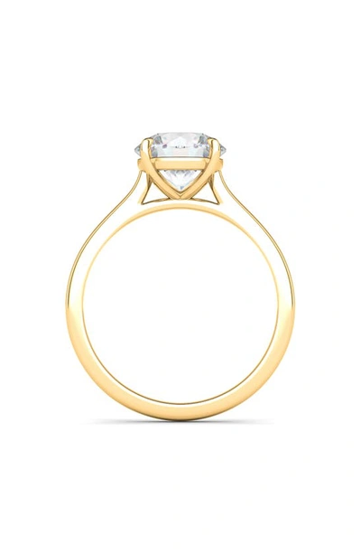 Shop Hautecarat Round Lab Created Diamond 18k Gold Ring In 18k Yellow Gold