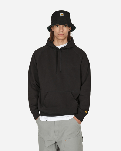 Shop Carhartt Chase Hooded Sweatshirt Black In Multicolor
