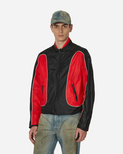 Shop Diesel Contrast Detailing Nylon Jacket In Black