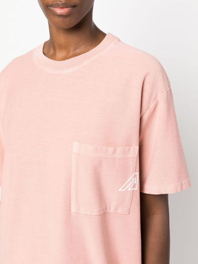 Shop Autry Tennis Chest-pocket T-shirt In Pink