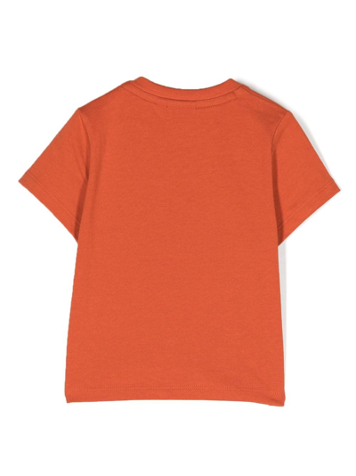 Shop Bosswear Logo-print Short-sleeve T-shirt In Orange