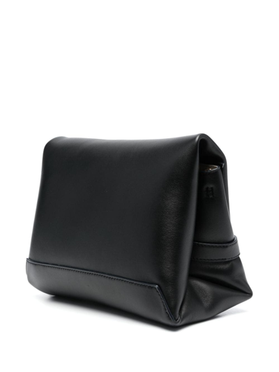 Shop Victoria Beckham Mini Chain Pouch Leather Clutch In Black