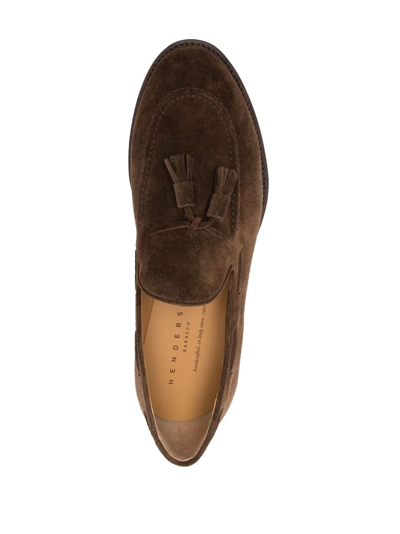 Shop Henderson Baracco Tassel-detail Suede Loafers In Brown