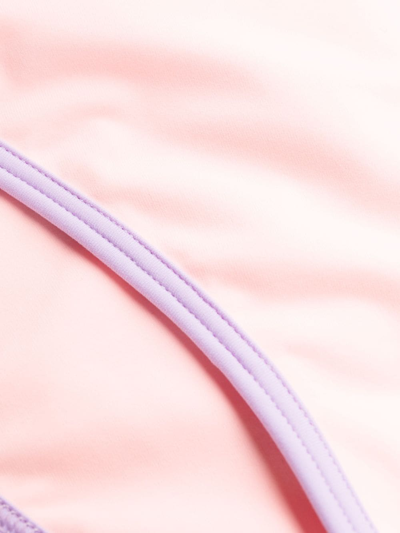 Reina Olga Contrasting-border Bikini In Pink