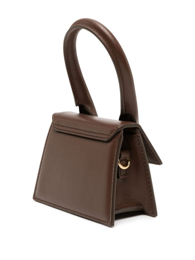 Shop Jacquemus Le Chiquito Leather Tote Bag In Brown
