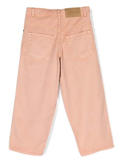 Shop Molo Button-up Straight-leg Jeans In Orange