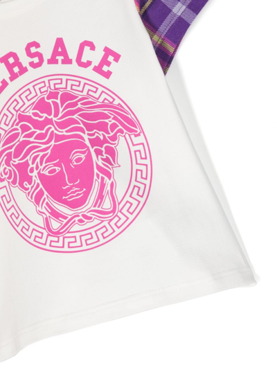 Shop Versace Medusa-print Cotton T-shirt In White