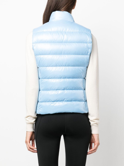 Shop Moncler Ghany Padded Down Gilet In Blue