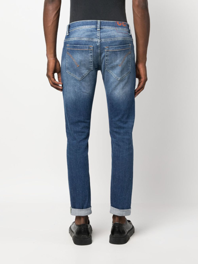 Shop Dondup Low-rise Cropped Jeans In Blue