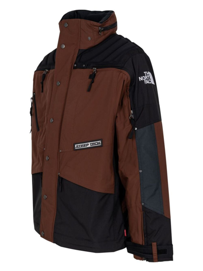 Shop Supreme X The North Face Steep Tech Apogee "brown" Jacket In Black