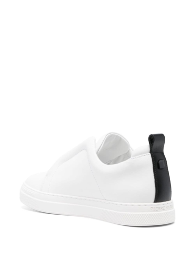 Pierre Hardy Laceless Leather Low-top Sneakers In White