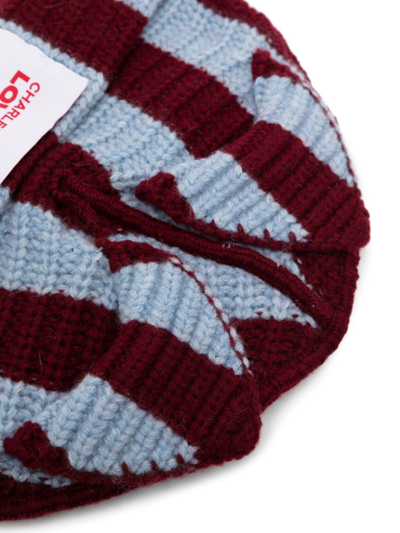 Charles Jeffrey Loverboy Chunky Ears Knit Beanie In Blue