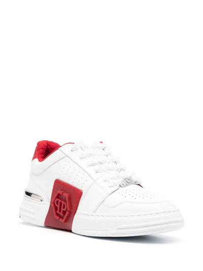 Shop Philipp Plein Paisley Low-top Sneakers In White
