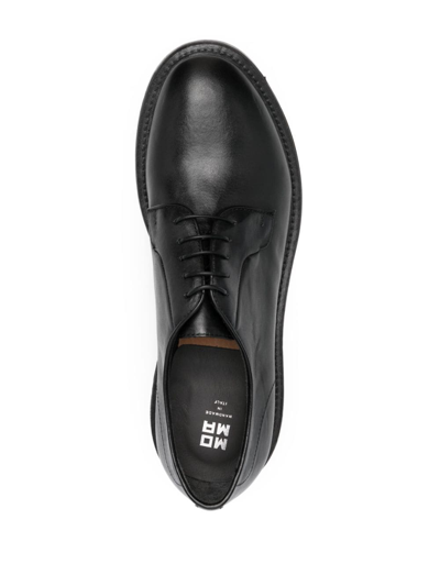 Shop Moma Lace-up Leather Derby Shoes In Black