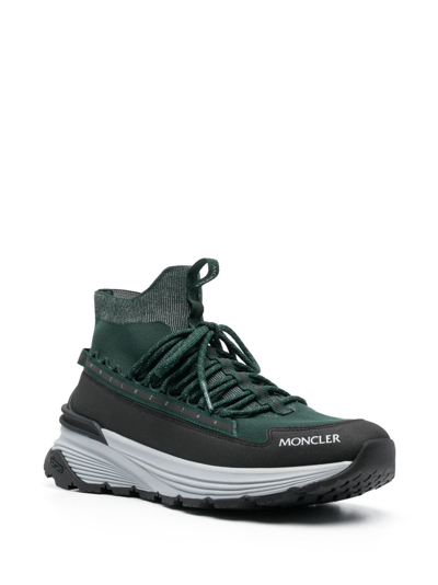 Shop Moncler Monte Runner Sneakers In Green