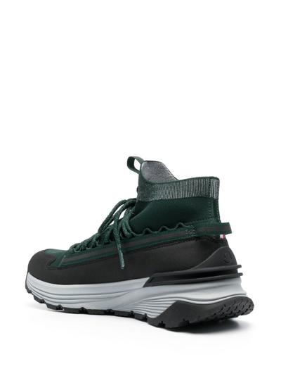 Shop Moncler Monte Runner Sneakers In Green