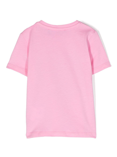 Shop Versace Medusa-print Cotton T-shirt In Pink