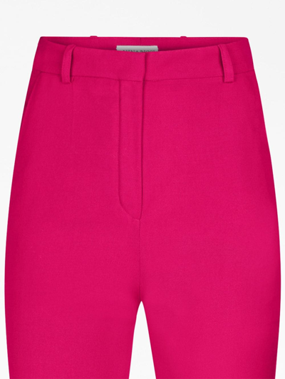 Shop Nina Ricci High-waisted Straight-leg Trousers In Pink