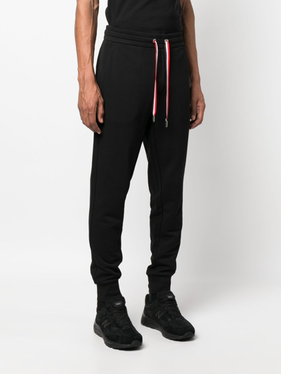 Shop Moncler Logo-patch Cotton Track Pants In Black