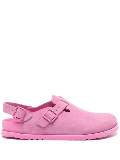 Shop Birkenstock Tokio Suede Slingback Sandals In Pink