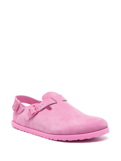 Shop Birkenstock Tokio Suede Slingback Sandals In Pink