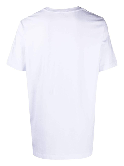 Shop Moncler Logo-print Cotton-jersey T-shirt In White