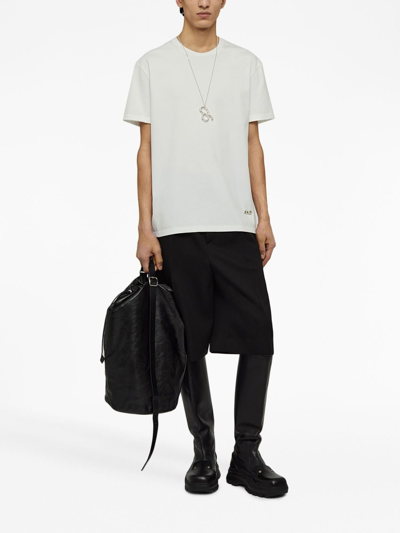 Jil Sander Logo-plaque Cotton T-shirt In White