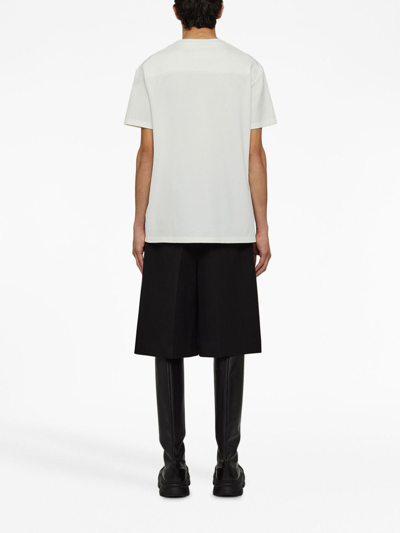 Jil Sander Logo-plaque Cotton T-shirt In White