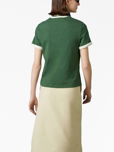 Shop Gucci Interlocking G Cotton T-shirt In Green