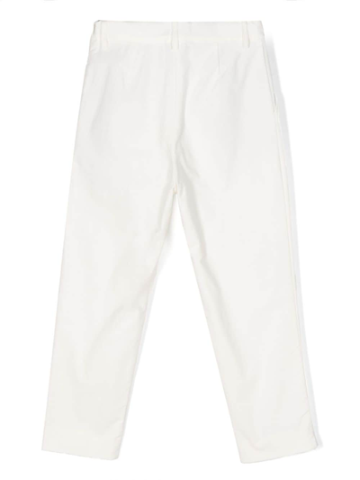 Shop Simonetta Pleat-detail Tailored Trousers In Neutrals