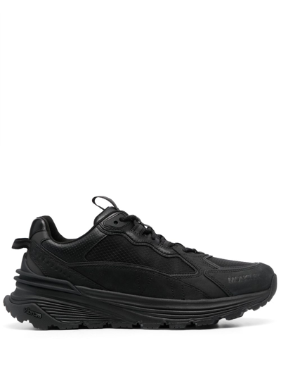 Shop Moncler Lite Runner Suede Sneakers In Black