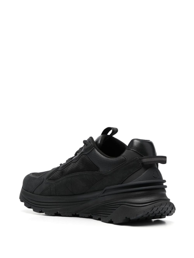 Shop Moncler Lite Runner Suede Sneakers In Black