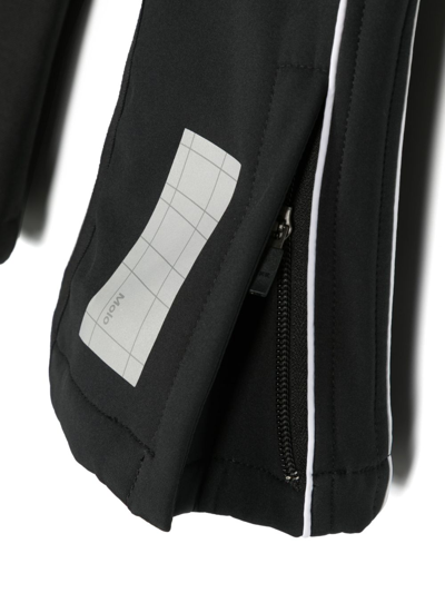 Shop Molo Side-stripe Flared Trousers In Black