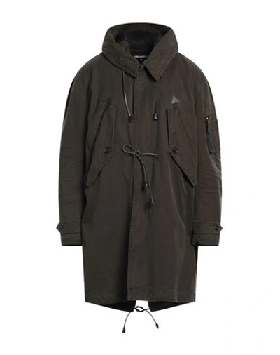 Dsquared2 Man Coat Dark Green Size 42 Polyester In Green