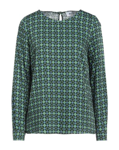 Niū Woman Top Dark Green Size Xs Viscose In Green