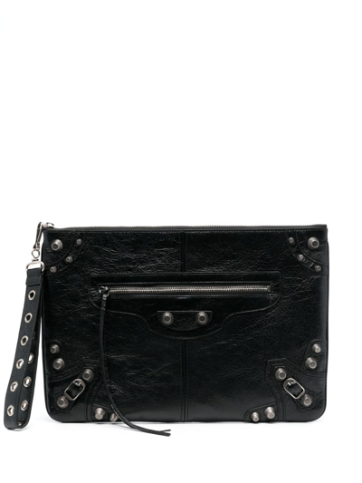 Balenciaga Men's Le Cagole Pouch In Black