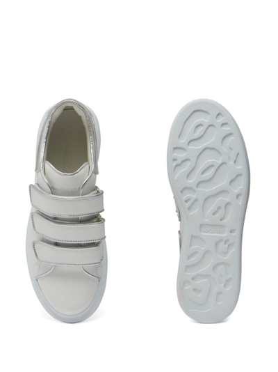 Shop Alexander Mcqueen Oversized Triple Strap Chunky Sneakers In White