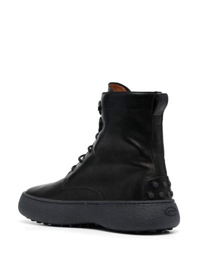 Shop Tod's W.g. Lace-up Boots In Black
