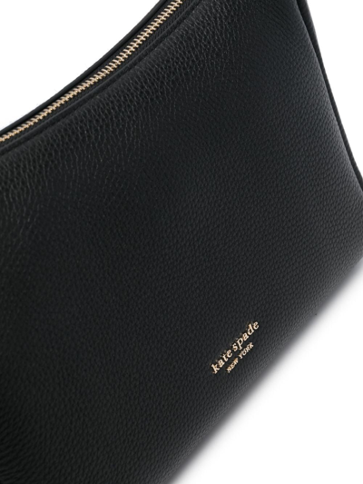 Shop Kate Spade Medium Knott Leather Shoulder Bag In Schwarz