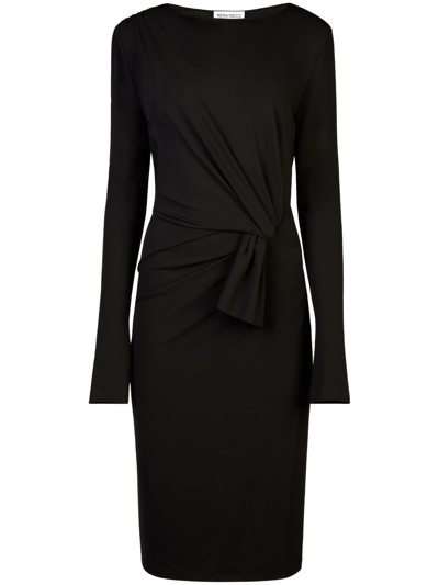 Nina Ricci Bow-detailing Long-sleeve Dress In Schwarz