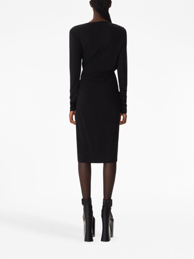 Nina Ricci Bow-detailing Long-sleeve Dress In Schwarz