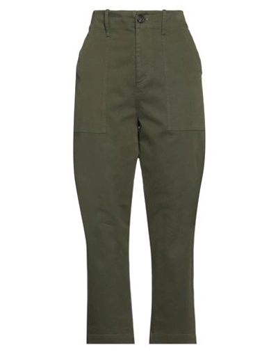 Jucca Woman Jeans Military Green Size 8 Cotton, Elastane In Green