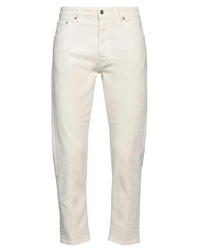 Shop Be Able Man Denim Pants Ivory Size 38 Cotton, Elastane In White