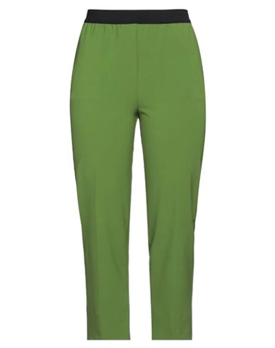 Jucca Woman Pants Green Size 8 Polyester, Virgin Wool, Elastane In Green