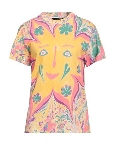 Shop Stella Mccartney Woman T-shirt Ocher Size S Cotton In Yellow