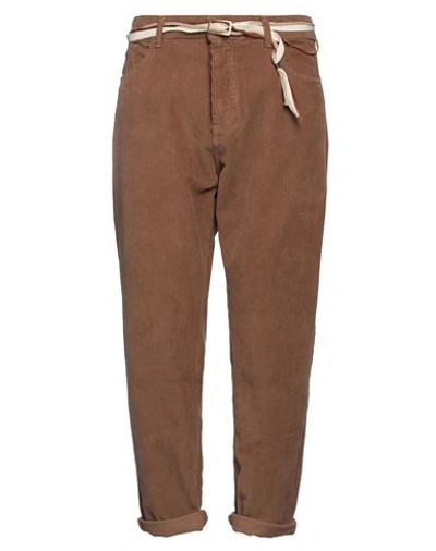 Shop Over-d Over/d Man Pants Camel Size 30 Cotton In Beige